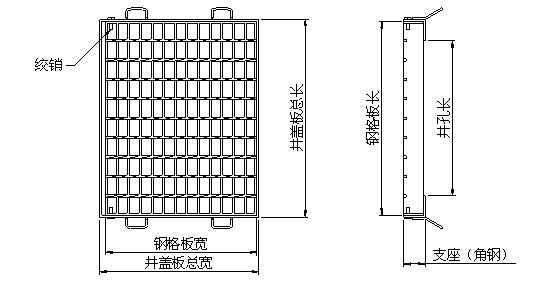 GM型井孔钢格板盖