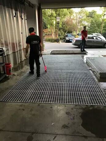 钢格板在工地自动洗车平台的应用